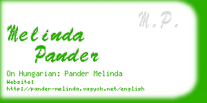 melinda pander business card